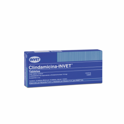 Clindamicina INVET 110 mg – Antibiótico en Tabletas Masticables