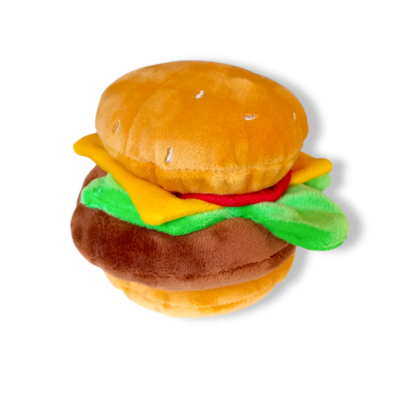 Peluche Hamburguesa para Perros – Diversión y resistencia en un solo juguete