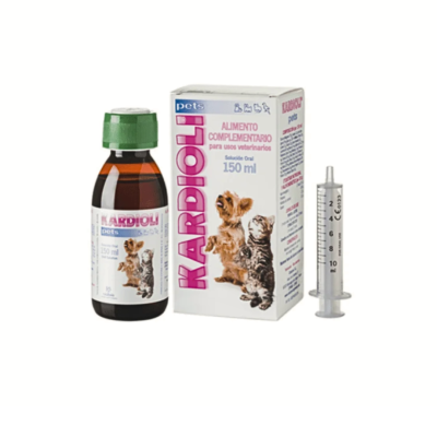 Kardioli Pet es un suplemento nutricional de alta calidad formulado especialmente para proteger y fortalecer el sistema cardiovascular de perros y gatos.