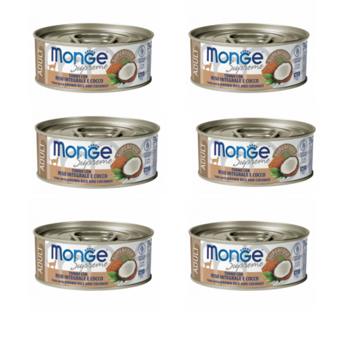 Monge coco Mongue Atún arroz integral y coco - Alimento húmedo completo y equilibrado para gatos adultos