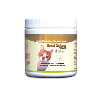 Renal Balance for Cats es un suplemento especializado para gatos formulado para apoyar la salud del riñón y del sistema urinario felino.
