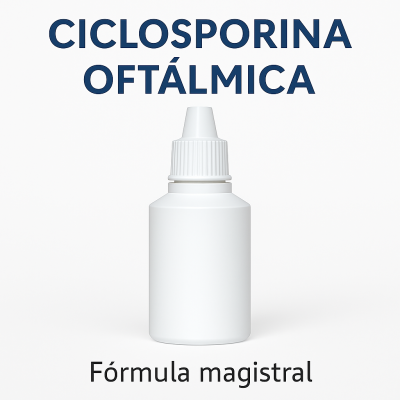 frasco de ciclosporina oftálmica 1% para perros y gatos”