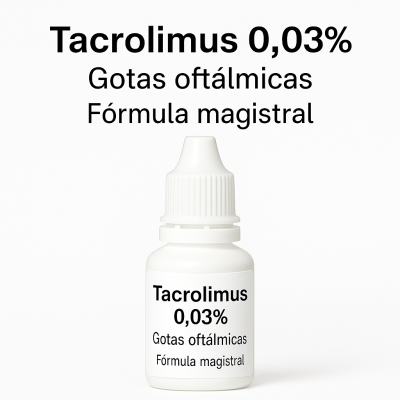 Tacrolimus 0.03% gotas oftálmicas para perros y gatos con ojo seco crónico – fórmula magistral veterinaria