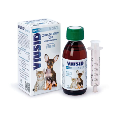 Viusid Suplemento Nutricional refuerza el sistema inmune, enfermedades crónicas o virales de tu mascota, Perros y gatos de todas las razas y edades