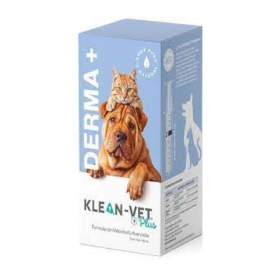 Suplemento Derma+ Klean-Vet para piel y pelaje de perros y gatos – con aloe vera, omega, ganoderma y vitaminas.