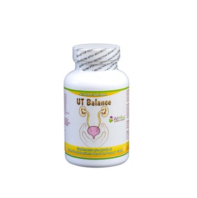 UT Balance suplemento urinario para perros y gatos con arándano, vitamina C y extractos naturales.