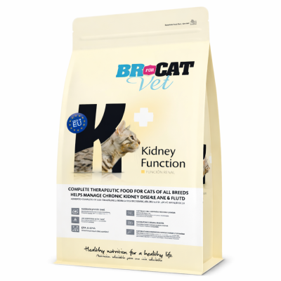 alimento BR Kidney Function para gatos con problemas renales, concentrado renal para gatos adultos con omega 3 y proteínas digestibles