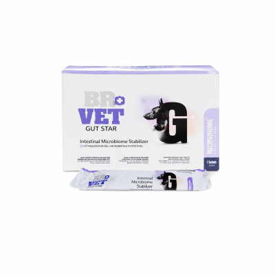 BRVet Gut Star para perros y gatos suplemento digestivo con prebióticos probióticos y postbióticos para la salud intestinal