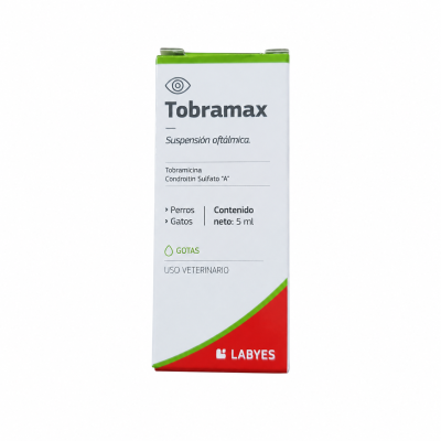 TOBRAMAX Tobramax colirio oftálmico para perros y gatos con Tobramicina y Condroitín Sulfato para infecciones oculares